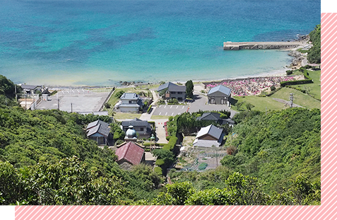 写真：頭ヶ島の白浜地区