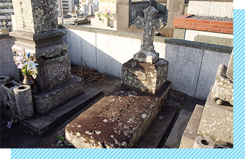 写真：長崎の浦上にあるドミンゴ松次郎の墓