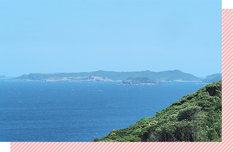 写真：北魚目地域大瀬良から頭ヶ島遠景